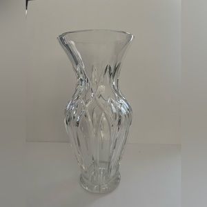 Beautiful Cut Glass Vase Marked Block